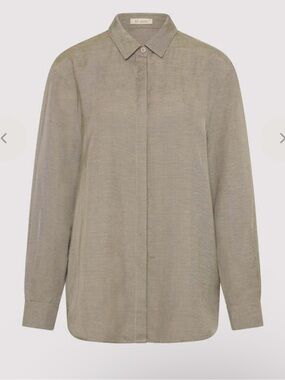 St. Agni Classic Melange Button Down Shirt-Rye M